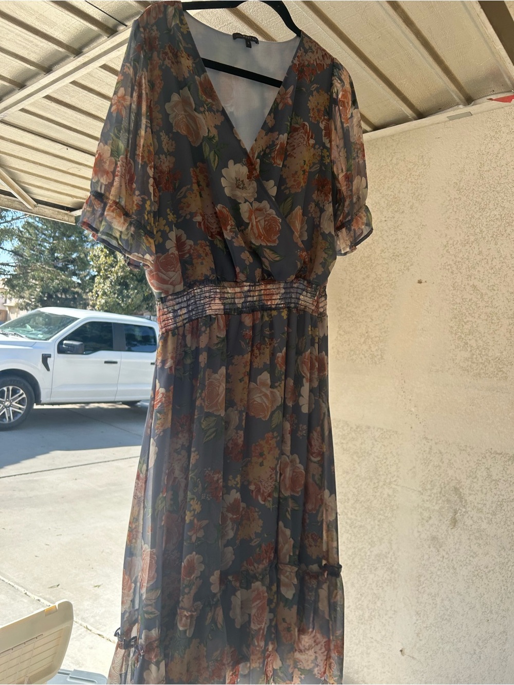 West Kei Floral V-Neck Midi Dress
